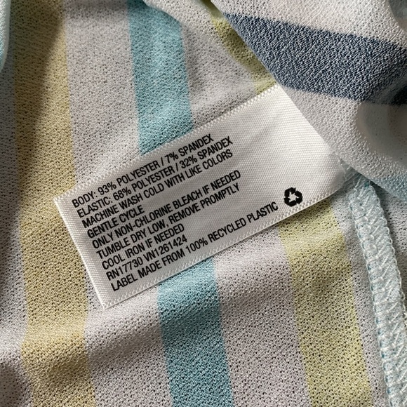 2/$30 WILD Fable Target Turquoise Striped Smocked Peplum Camisole Size Large - Picture 12 of 12